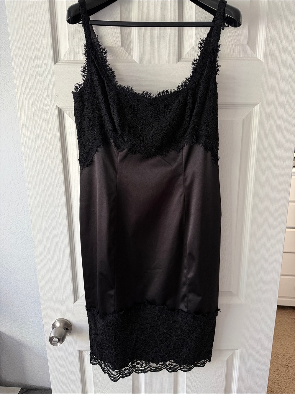 Diane von Furstenberg Lace Mini Dress Black Size 14